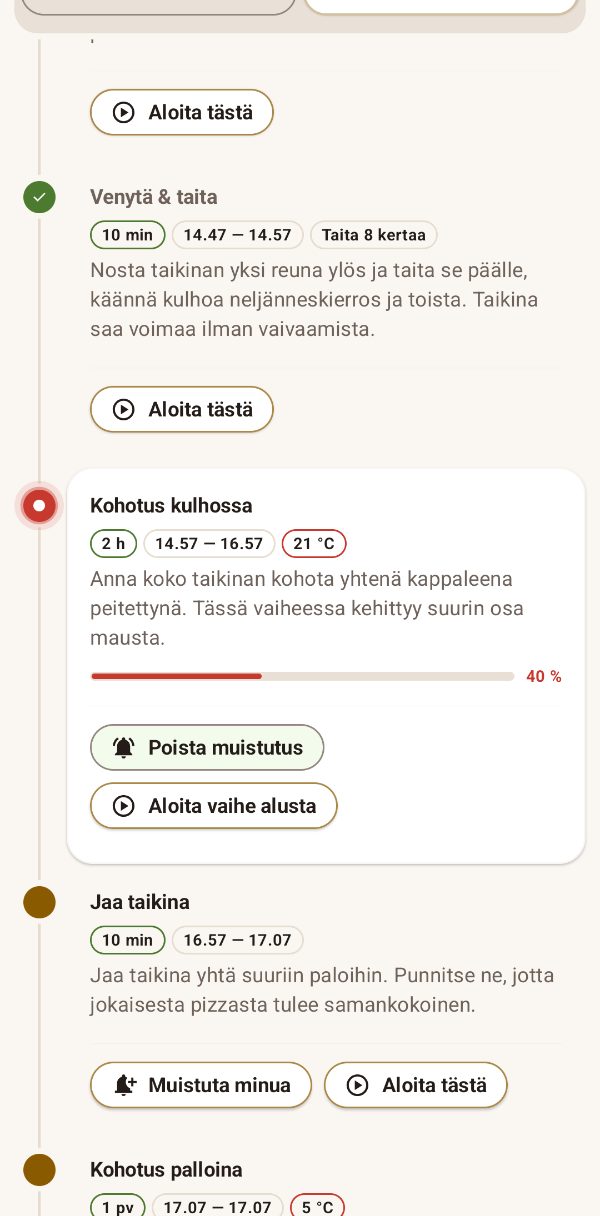 Aikataulu, reaaliaikainen edistyminen ja muistutukset